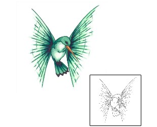 Hummingbird Tattoo Animal tattoo | JSF-00215