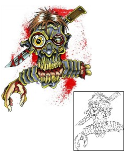 Zombie Tattoo Horror tattoo | JUF-00011