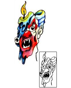 Picture of Clown Candle Tattoo