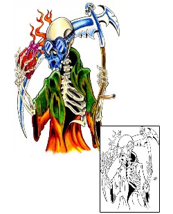 Horror Tattoo Skeleton of Death Tattoo