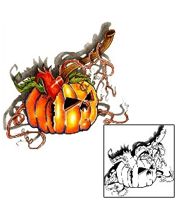 Pumpkin Tattoo Horror tattoo | JYF-00129