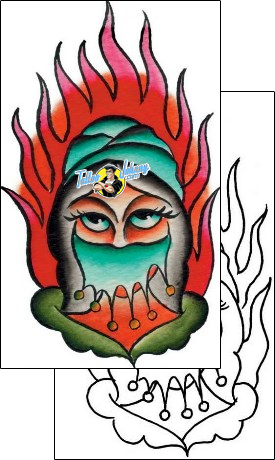 Fire – Flames Tattoo ethnic-indian-tattoos-jimmy-mariani-jzf-00009