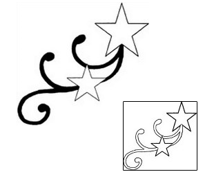 Shooting Star Tattoo Astronomy tattoo | KDF-00124