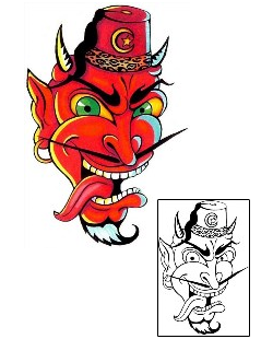 Devil - Demon Tattoo Horror tattoo | KEF-00014