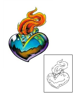 Sacred Heart Tattoo Religious & Spiritual tattoo | KGF-00008