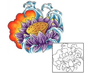 Lotus Tattoo Plant Life tattoo | KIF-00002