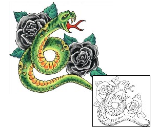 Snake Tattoo Plant Life tattoo | KIF-00021