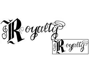 Lettering Tattoo Royalty Black Ink Lettering Tattoo
