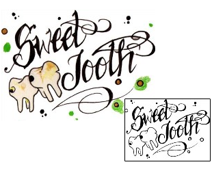 Lettering Tattoo Sweet Tooth Lettering Tattoo