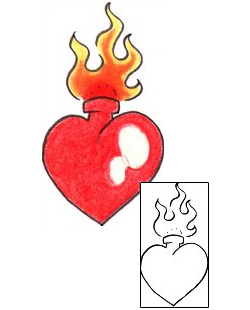 Sacred Heart Tattoo Religious & Spiritual tattoo | KJF-00043