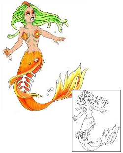 Mermaid Tattoo Mythology tattoo | KJF-00057