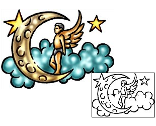 Moon Tattoo Religious & Spiritual tattoo | KLF-00568