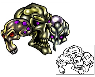 Skull Tattoo Horror tattoo | KLF-00620
