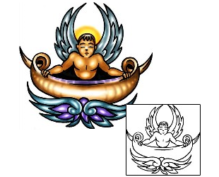 Angel Tattoo Religious & Spiritual tattoo | KLF-00822