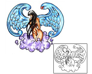 Angel Tattoo Religious & Spiritual tattoo | KLF-01761