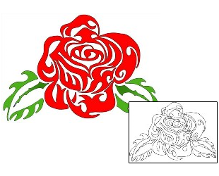 Rose Tattoo Plant Life tattoo | KMF-00004