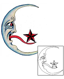Moon Tattoo Astronomy tattoo | KMF-00030