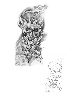 Horror Tattoo Skull tattoo | KOF-00028