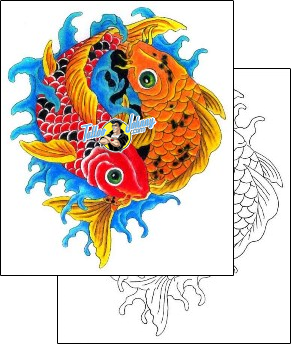 Fish Tattoo marine-life-fish-tattoos-skin-and-bones-krf-00044