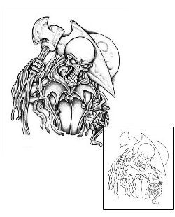 Skeleton Tattoo Horror tattoo | KSF-00024