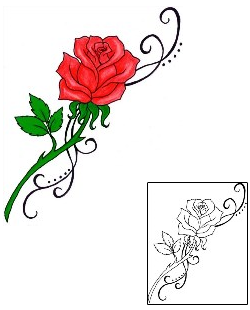 Rose Tattoo Plant Life tattoo | KWF-00041