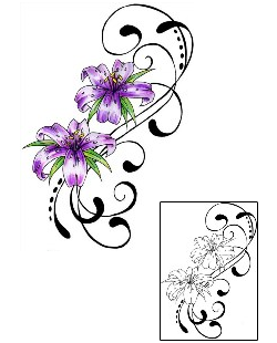 Lily Tattoo Plant Life tattoo | KWF-00045