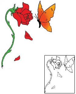 Rose Tattoo Plant Life tattoo | KWF-00063