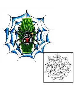 Spider Web Tattoo Insects tattoo | KYF-00006