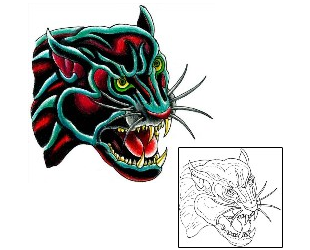 Panther Tattoo Animal tattoo | KYF-00008