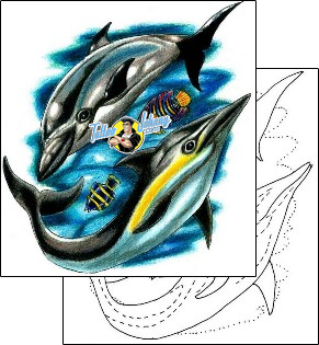 Dolphin Tattoo marine-life-fish-tattoos-kyle-dunnuck-kyf-00009