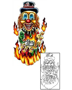 Clown Tattoo Miscellaneous tattoo | KYF-00016