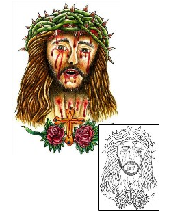 Jesus Tattoo Religious & Spiritual tattoo | KYF-00023