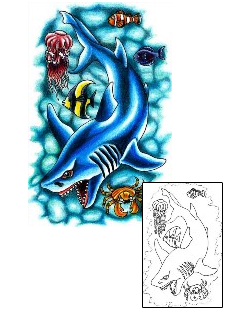 Fish Tattoo Marine Life tattoo | KYF-00038