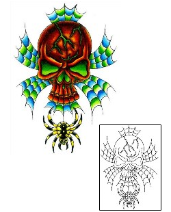 Spider Web Tattoo Horror tattoo | KYF-00040