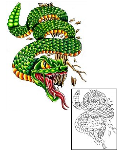 Reptiles & Amphibians Tattoo Horror tattoo | KYF-00042