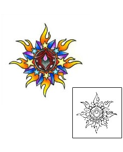 Sun Tattoo For Women tattoo | L1F-00021