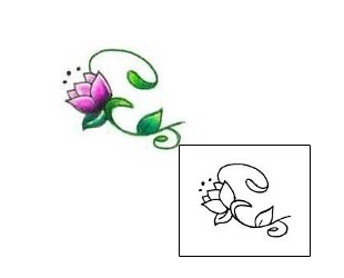 Flower Tattoo Plant Life tattoo | L1F-00056