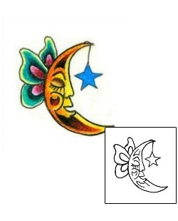 Moon Tattoo Astronomy tattoo | L1F-00074