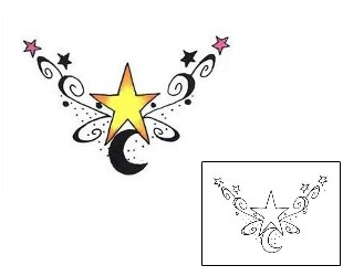 Moon Tattoo Astronomy tattoo | L1F-00077