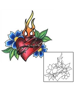 Sacred Heart Tattoo Religious & Spiritual tattoo | L1F-00126