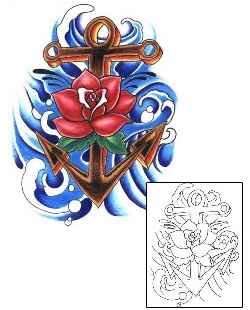Anchor Tattoo Plant Life tattoo | L1F-00197
