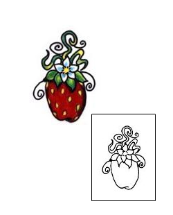 Strawberry Tattoo Plant Life tattoo | L1F-00219