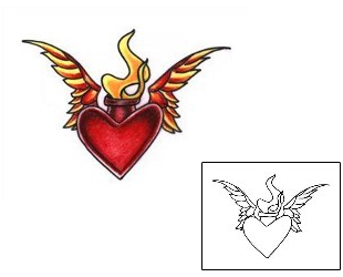 Heart Tattoo Religious & Spiritual tattoo | L1F-00234
