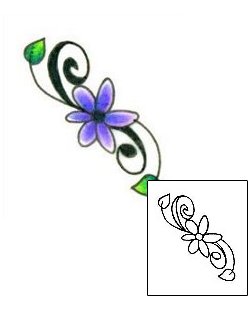 Flower Tattoo Plant Life tattoo | L1F-00293