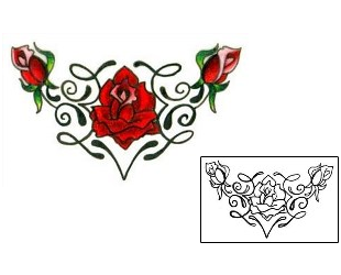 Rose Tattoo Specific Body Parts tattoo | L1F-00316