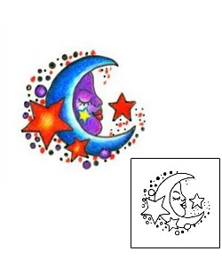 Moon Tattoo Astronomy tattoo | L1F-00320