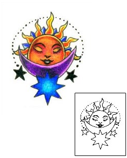 Moon Tattoo Astronomy tattoo | L1F-00322