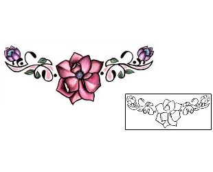Flower Tattoo Specific Body Parts tattoo | L1F-00384