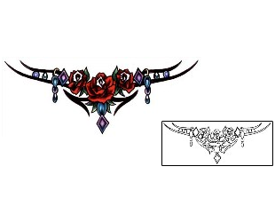 Rose Tattoo Specific Body Parts tattoo | L1F-00388