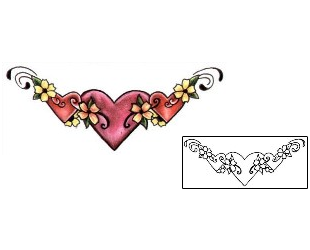 Heart Tattoo Specific Body Parts tattoo | L1F-00421